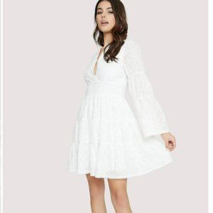 Lost + Wander Lacy Eyelets Mini Dress